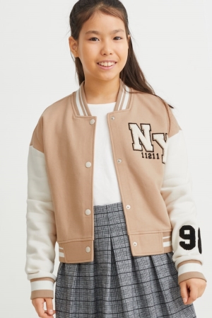 C&A Zip-through Tröjor Tjej Beige | DJOGN-7450