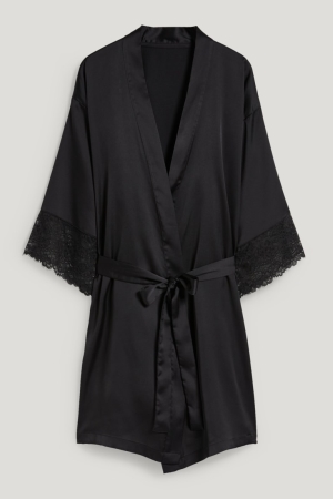 C&A ing Gown Nattkläder Dam Svarta | DYEAB-2961